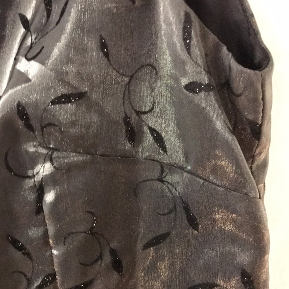 YL by YAIR Sleeveless Formal Cocktail Dress size 8 Gray Shimmer Black Sparkle - Picture 5 of 11